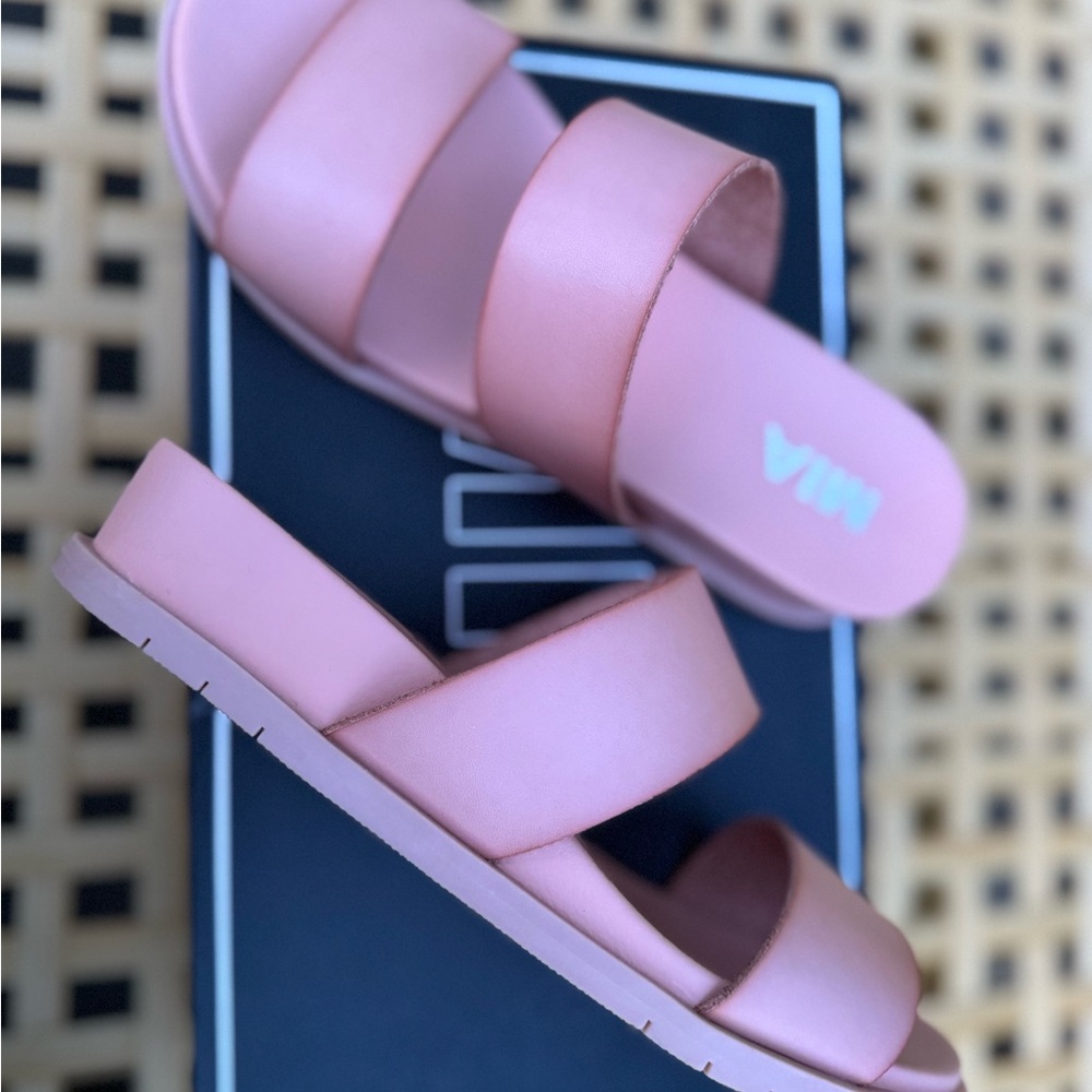 MIA Pink Slide Sandals, Yelena, Women’s 6